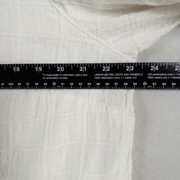 Pure J. Jill Tunic Top Shirt Womens XL TALL White Button Up Linen Blend Coastal - Picture 5 of 8